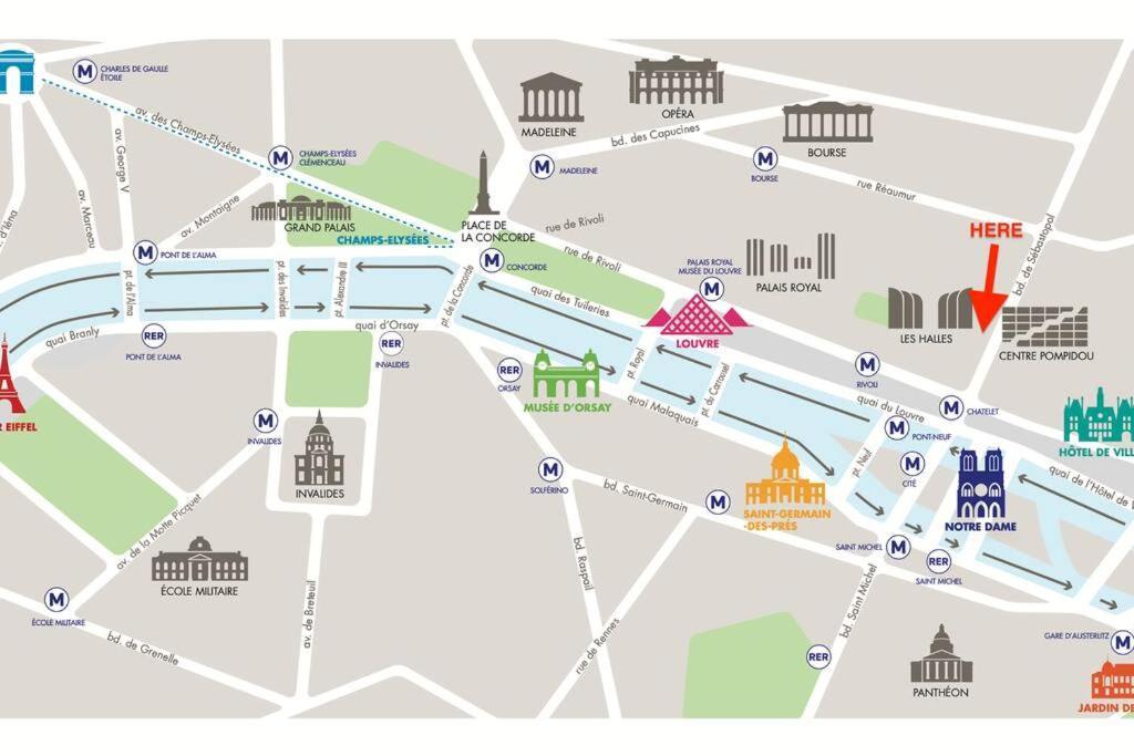 1 Bedroom Only 15 Min Walk To The Louvre Appartamento